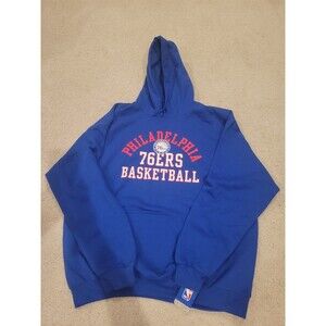 NWT Philadelphia 76ers Hoodie Mens XL Blue NBA Basketball Logo